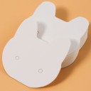 Set de 50 bucăți suporturi din hârtie pentru cercei 3,5 × 3,5 cm, carduri de prezentare pentru bijuterii cu două găuri pentru expunere 7