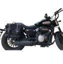 Retro motorcykel taske vandtæt stor kapacitet 40 × 15 × 30 cm sort side sadeltaske til motorcykel vintage stil 2