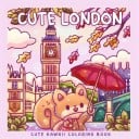 Coloriages Cute London motifs urbains dessinés 21,3 x 21,3 cm 40 pages coloriage en papier simple pour enfants et adultes 1