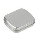 Plåtask för smycken och småsaker 5,8 × 4,5 × 1,5 cm metallåda med öppet lock för läkemedel godis 1