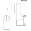 Bluetooth älykäs ovilukko 135 x 60 x 45 mm Tuya Smart Life Android iOS harmaa kotiin 3