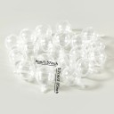 Juego de 50 piezas de bolitas de plástico para caramelos 5,2×4 cm bolitas transparentes y abiertas en palitos para dulces y pequeños regalos 7