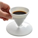 Keramischer Espresso-Becher 50 ml mit Unterteller weiß kleiner Kaffeebecher für den Haus- und Büroeinsatz 5