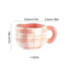 Ceramic Mug with Checkered Pattern 300 ml Dimensions 9.5 × 7 cm Decorative Design for Coffee Tea and Everyday Use 2