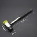 Mini Hammer with Nylon Head 24.5 cm Nylon Rubber Non-Slip Handle Black Yellow for Fine Assembly and Workshop Tasks 3