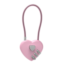 Cadenas de voyage en forme de cœur avec code à 3 chiffres 40 × 36 mm et câble de 135 mm pour valise, sac à dos et sac 3
