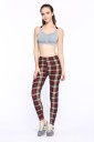 Rutiga leggings för kvinnor J518 2