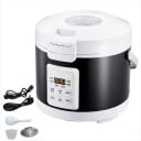 Multifunktionel riskoger 3 l 220V digital 26 × 23 cm sort-hvid elektrisk gryde til madlavning og opvarmning derhjemme 1