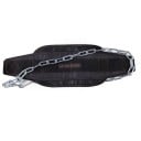 Vzpěračský pás s řetězem 170 x 16,5 cm pro posilování s přidanou zátěží, textilní dip belt pro shyby, kliky a kondiční trénink 6