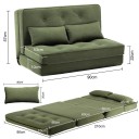 Liten utdragbar soffa 90 x 57 x 53 cm med madrass bekväm fåtölj soffa säng för gäster till vardagsrummet eller sovrummet 2