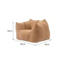 Enmansfåtölj 80x80x80 cm bekväm och komfortabelt stoppad sittfåtölj med ryggstöd, en modern designkomplement till vardagsrummet 2