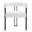 Set med 2 matstolar med armstöd, stoppade sitsar, metallben, mått 61,5 x 72 x 51,5 cm, belastning 150 kg, för kök och matsal 5