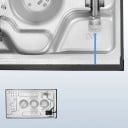 Plaque de Cuisson à Gaz Intégrée 2 Brûleurs Wok 3,4 kW Triple Anneau Verre Trempé Grilles en Fonte Allumage Électronique NG et LPG Noir 4