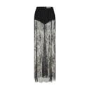 Women's Top and Skirt Set Two-Piece Outfit Strapless Top Long Sheer Skirt Lace Pattern Acetate and Cotton For Social Wear and Evenings 5