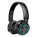 Trådlösa over-ear hörlurar med belysning Bluetooth 5.0 Räckvidd 10 m MicroSD-kortplats 3,5 mm jackport Justerbar huvudbygel 2
