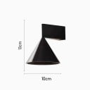 Wandleuchte LED 7 W 13 x 10 cm Aluminium Kaltes weißes Licht 5500-7000 K Drehbarer Schirm modernes Licht für Wohnzimmer und Schlafzimmer 5