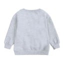 Sudadera infantil de un solo color con aberturas en los lados y cuello redondo de manga larga para niños y niñas 17