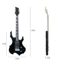 Elektrisk Gitarr IRIN R-180 Flammig Form 6 Strängar 24 Band Jatobaträ Kropp H-S-H Pickup Tremolo Bro 94x32,5x4,5 cm med Fodral 2