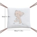 Säkerhetsbumperskydd för spjälsäng Antikolizningskuddar med björnmotiv Set om 6 st 30 x 30 cm Bomull Beige och vit För spjälsängar för spädbarn 2