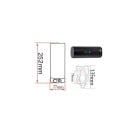 Mini batteri til elcykel S002 48 V 7 Ah 336 Wh li-ion celler sort cylindrisk konstruktion med BMS og LED indikator til motorer op til 500 W 3