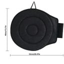 Otočný autosedák 360° pro seniory a těhotné ženy rozměr 52 x 40 cm polyesterový potah černý pro snadné nastupování a vystupování z auta 2