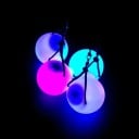 Lysende LED bold med skiftende farver diameter 8 cm strømforsyning CR1620 trykknap svingbold til træning, dans og sjov for børn og voksne 3