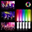 Koncertlysestang håndholdt lightstick med skiftende farver længde 25 cm plastisk til 3 AAA batterier til koncerter fester og fødselsdage 5