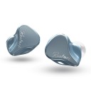 Trådlösa in-ear hörlurar för musik och samtal Bluetooth 5.2 Volym- och samtalskontroll Formad kropp Runt laddningsfodral Blå 2