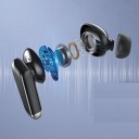 Trådlösa in-ear hörlurar med mikrofon Bluetooth 5.0 Musik- och volymkontroll Röstassistent Laddningsbox med display Svart 4