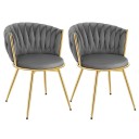 Matstolar med metallben Set om 2 stycken 60,5 x 59,5 x 78 cm Maxvikt 150 kg 1