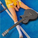Elektrisk gitarr med sensor och Bluetooth, 35 tum, kolfiber, batteri 2600 mAh, resegitarr med fodral, rem och kabel 13