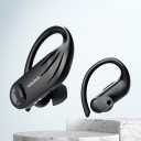Trådlösa bluetooth sporthörlurar med öronkrokar Laddningsbox med display Bluetooth 5.0 USB-C-kabel Svart 2