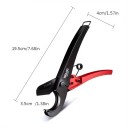 Coupe-tube à cliquet jusqu'à 33 mm avec construction auto-bloquante et verrouillage automatique longueur 19,5 cm noir pour tubes PVC PU PP et PE 2