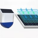 Venkovní WiFi siréna alarm 95 dB s tamper ochranou, solárním panelem a USB-C, baterie 18650, IPX5, bílo-modrá, pro dům a zahradu 8