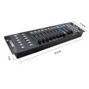 DMX-controller til scenelys med 8 programmerbare scener 48,5 x 13,4 x 7 cm til 12 lys med 16 kanaler strømforsyning 90-240 V 3