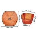 Skládací kempingová miska Lehká a přenosná 18 x 9,5 cm S patentkami Oranžová s motivem vrstevnic Venkovní nádobí na kempování a výlety 2