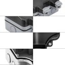 Εξωτερική διπλή πρίζα ΕΕ με USB-A και USB-C, IP66 αδιάβροχη και ανθεκτική στη σκόνη, με καπάκι, 16 A, πλαστικό ABS, γκρι, για τον κήπο και το μπάνιο 3