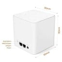 Wi-Fi router Tenda MW3 Pokrytí přes 145 m² Až 20 zařízení Náhrada extenderu Nastavení přes aplikaci 90 x 90 x 90 mm Bílý Pro celý dům 2