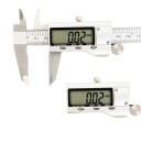 Digitální posuvné měřidlo šuplera s rozsahem 150 mm a přesností 0,01 mm s LCD displejem přepínáním mm i palců a aretačním šroubem 1