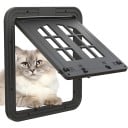 Store døre til hunde og katte 40 x 50 cm Indstilling af fire passageindstillinger med låse Klap med net og ramme med monteringshuller 1