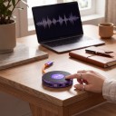Bärbar USB-C ljudadapter A10 för musikspelning, 24bit/96kHz, övervakning, 3,5mm jack, lila, för mobil, PC, gitarr och streaming 4