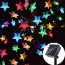 12m barevné venkovní solární světla Hvězdičky 100 LED světelná dekorace na zahradu Odolná proti povětrnostním vlivům Solární řetěz 2