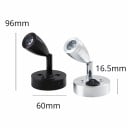 12V LED interieur leeslamp 3000K draaibare wand- en plafondlamp voor caravan, huis en camper met schakelaar 3
