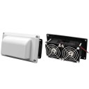 12V Seitenventilator für Wohnmobile, Caravans, Boote, Yachten 25W Kunststoff Abluftventilator Lüftungsöffnung 150x80x75mm in Weiß und Schwarz 1