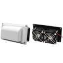 12V sivuventtiili tuuletin asuntovaunulle, veneelle, jahtille 25W muovinen poistoilmatuuletin ilmanvaihtoaukko 150x80x75mm valkoisena 1