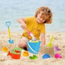 13-delars barnset med strandleksaker med hink och formar plastverktyg för vatten och sand för utomhuslek 3