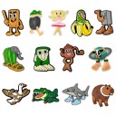 13 ks dekorace na crocsy internetové brainrot postavičky PVC sada ozdob do nazouvací obuvi doplňky do otvorů bot 1