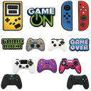 13 pezzi decorazioni per scarpe crocs temi di gioco 3–4 cm decorazioni in PVC accessori per crocs distintivi di gioco set 1