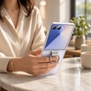 Skydd för Samsung Galaxy Z Flip 5 Stötsäkert plastfodral Med vikbar fingerkrok Fodral i två delar För vikbar telefon varje dag 15