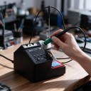 Digital lödstation 12 x 13,5 x 14 cm 160 W med handtag T210 och tre spetsar 210 i svart färg för finlödning av elektronik 5